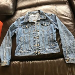 Old Navy cropped jean jacket,Small,good w sundress